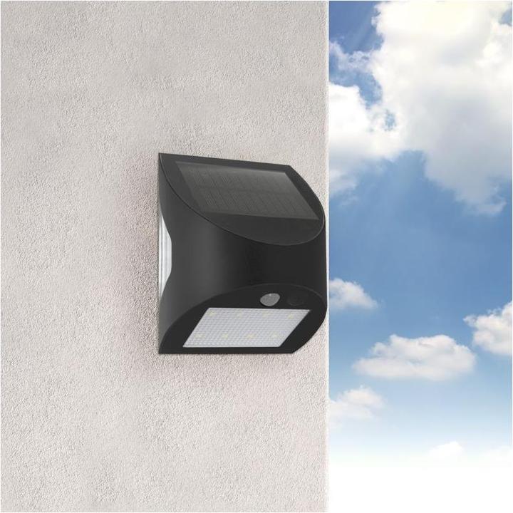 Produktbild Century Arcadia Max Solar LED-Wandleuchte schwarz (300 lm, IP65)
