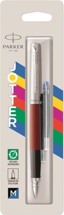 Parker JOTTER Originals C.C. M Bl/SW fountain pen (Stainless steel, Red, 1 x)