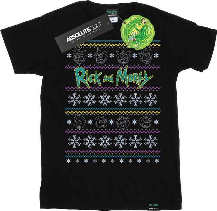 Rick And Morty Christmas Faces TShirt (XL)