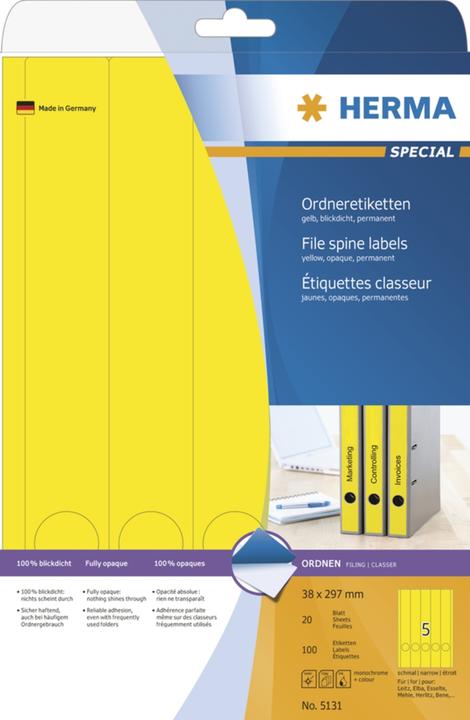 Produktbild HERMA Ordneretiketten A4