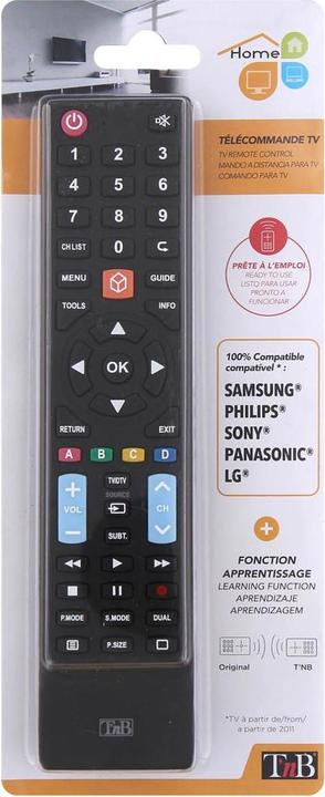 Image du produit T'nB Télécommande universelle Panasonic, Philips, LG, Samsung & Sony (Télécommande universelle, Infrarouge)