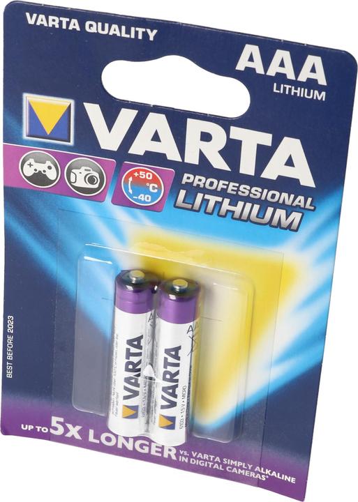 Immagine prodotto Varta Lithium Batterie AAA, Micro, FR03, 6103, Ultra Lithium, 1,5V (2 pz., AAA, 1100 mAh)