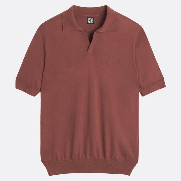 La Redoute Collections Kurzärmeliges Poloshirt mit V-Ausschnitt