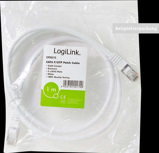 Produktbild LogiLink Netzwerkkabel (F/UTP, CAT6, 0.50 m)