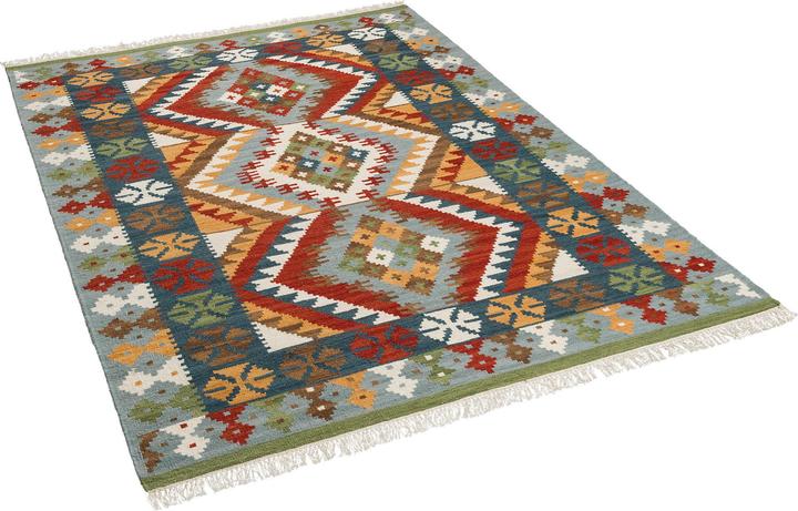 Produktbild Theko Natur Teppich Kelim Sumak Bordüre Trend (160 x 230 cm)