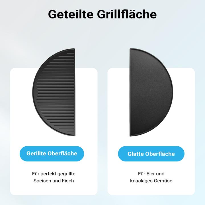 Produktbild Wiltec Gusseisen Grillplatte 49,8x24,3x1,5cm Grill Platte Grillzubehör BBQ