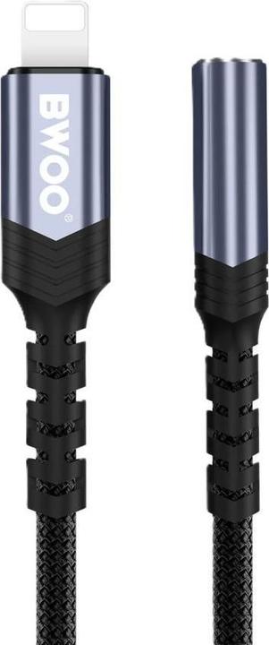 Image du produit Bwoo câble adaptateur audio BZ48 aux 3,5 mm vers lightning noir