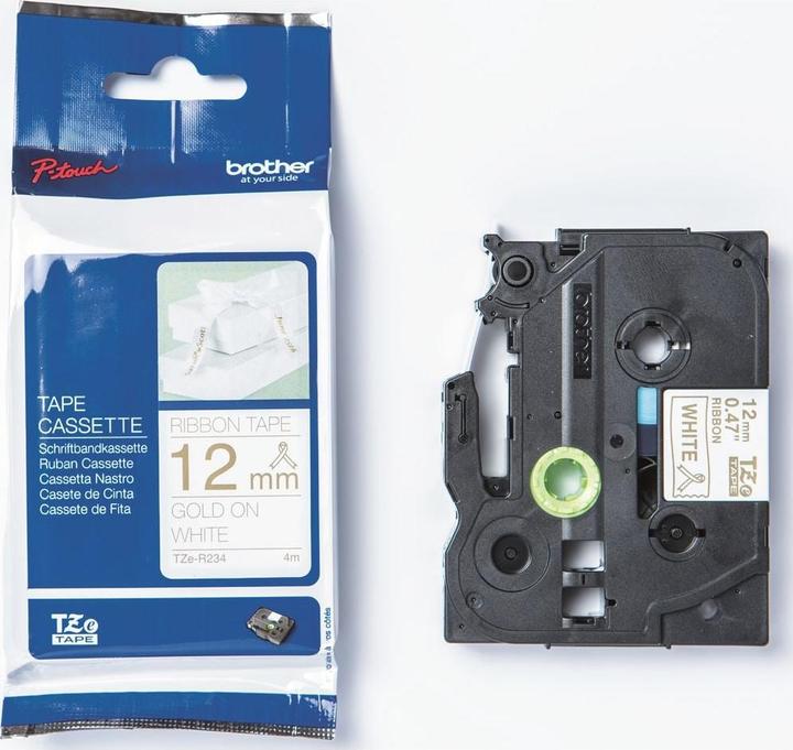 Produktbild Brother TZe-R234 (1.20 cm, Gold, Weiss)