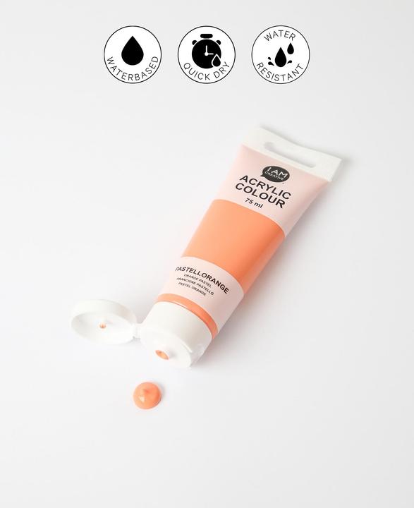 Produktbild I Am Creative Basic Acryl, Acrylfarbe auf Wasserbasis, 75 ml (Pastellorange, 75 ml)