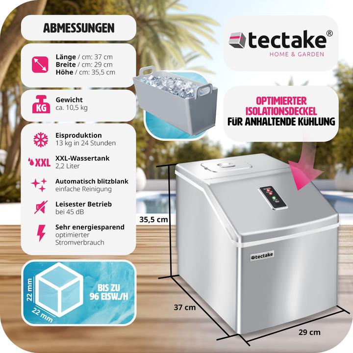 Image du produit tectake Machine à glaçons (Fiche CH)