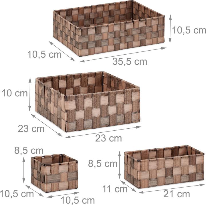 Produktbild Relaxdays 8tlg. Aufbewahrungskorb Set (8 x, 35.5 x 26 x 10.5 cm)