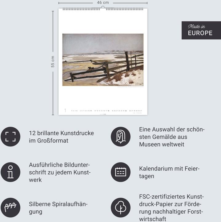 Produktbild Die schönsten Meereslandschaften Kalender 2026 (46 x 55 cm, Deutsch)