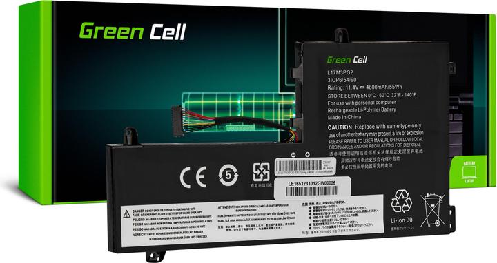 Image du produit GreenCell Batterie d'ordinateur portable (équivalente à : Lenovo L17C3PG1, Lenovo L17L3PG1, Lenovo L17M (4800 mAh)