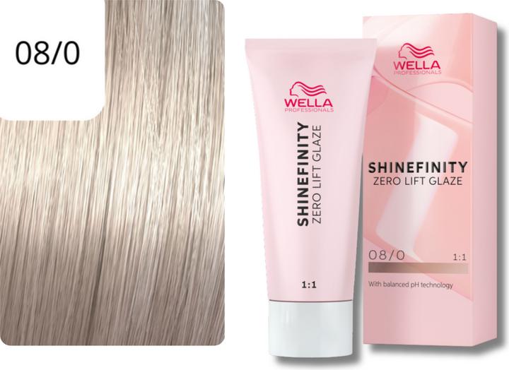 Image du produit Wella Shine Finity 08/0 blond clair naturel 60 ml (08, 0 - Natural Latte)