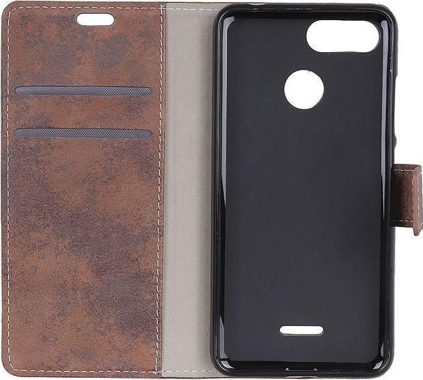 Actual product image MU Style Vintage Leather Bookcover Series (Xiaomi Redmi 6)
