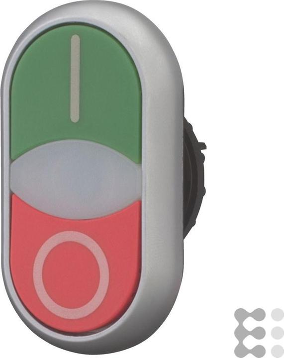 Actual product image Eaton Double pushbutton M22 DDLF GR X1/X0 front plastic 1 pc.