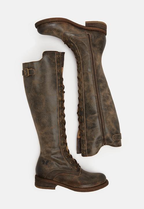 Actual product image Felmini Gredo A425, the high lace-up biker boot from, is made from smooth leather with a vintage finish. (38)