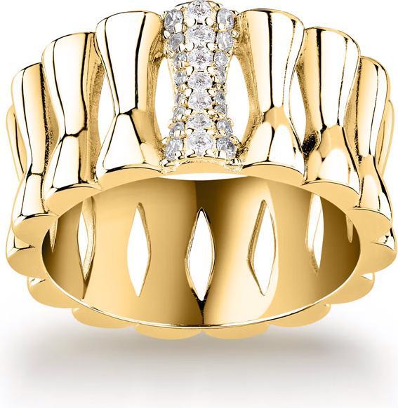 Immagine prodotto Morellato Essenza SAWA19 Anello moderno in argento riciclato placcato oro - Circuito: 54 mm (54, 925 Argento)