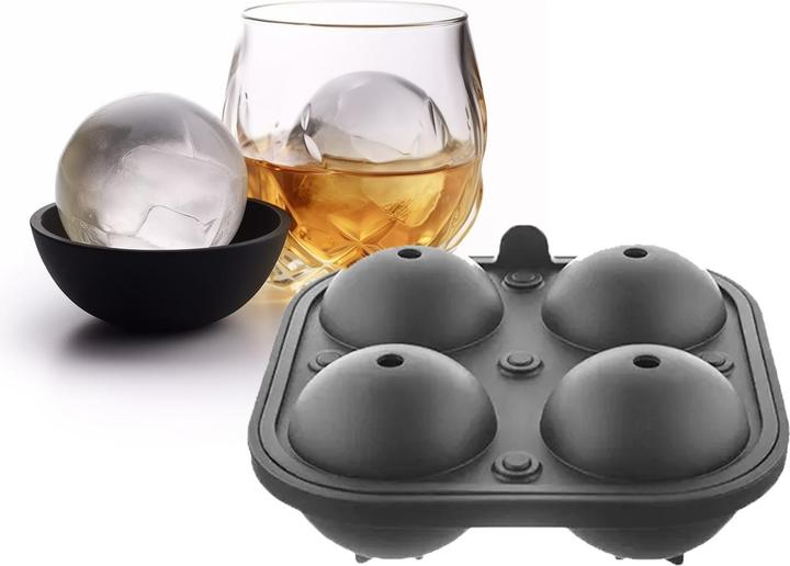 Produktbild Metamorph Kugel Eiswürfel Silikonform für Eiswürfel 4-fach