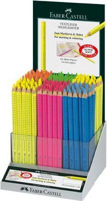 Produktbild Faber-Castell Trockentextmarker GRIP TEXTLINER DRY, Display (Orange, Pink, Grün, Gelb, Blau, 180 x)
