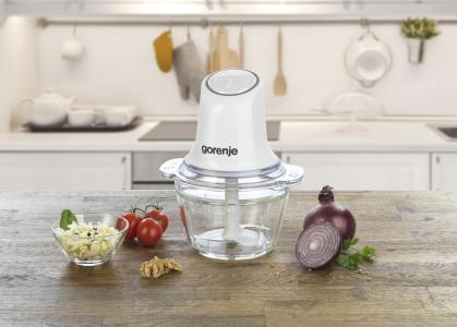 Actual product image Gorenje Chopper - white- 500 W, AC motor, 1 l glass container with measuring scale, rubber feet- Turbota (1000 ml, 500 W)
