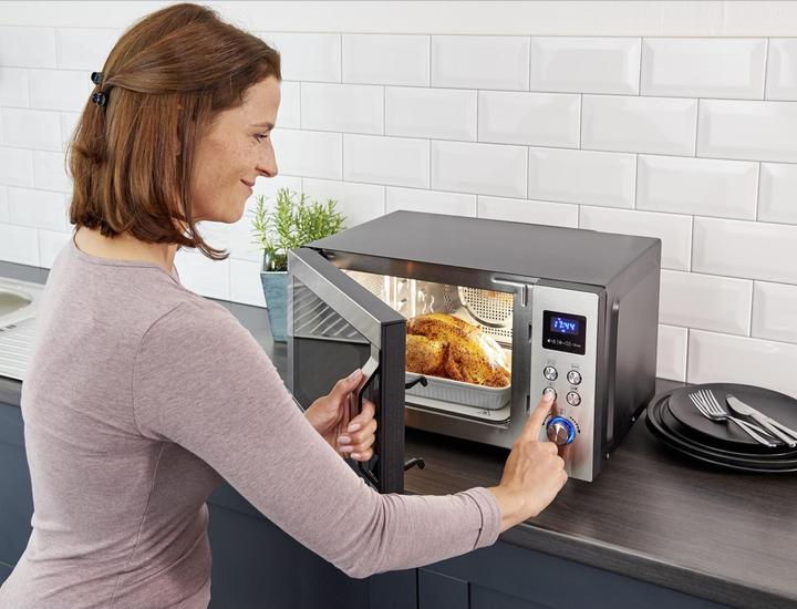 Actual product image Severin Microwave w/MW7777 plate 900 watts 25 l - Steel (29070) (25 l)