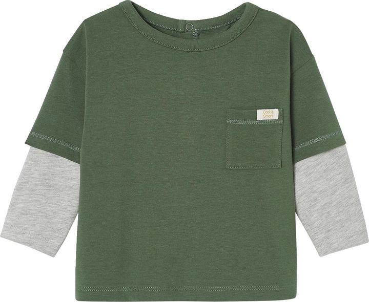Vertbaudet Baby Shirt mit Lagenlook & Brusttasche, Bio-Baumwolle (62)