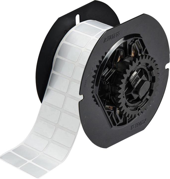 Image du produit Brady B30-135-7563, polyester métallisé, argenté, satiné, 38.10 x 19.05 mm, permanent, 2 pistes (3.81 cm)