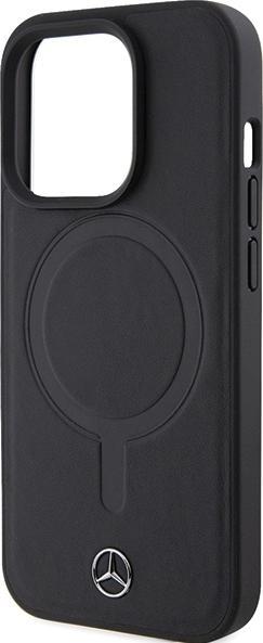 Immagine prodotto Mercedes MEHMP15X23RCMK Custodia rigida per iPhone 15 Pro Max 6,7" in pelle liscia MagSafe, colore nero. (Apple iPhone 15 Pro Max)