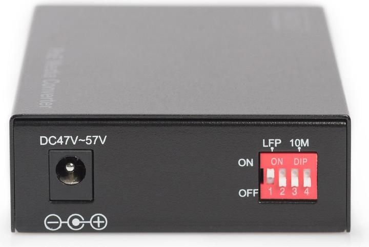 Produktbild Digitus PoE Media Converter Multimode 10/100/1000Base-T zu 1000Base-SX Inkl. Netzteil 30W SC connector Up... (Media Konverter)