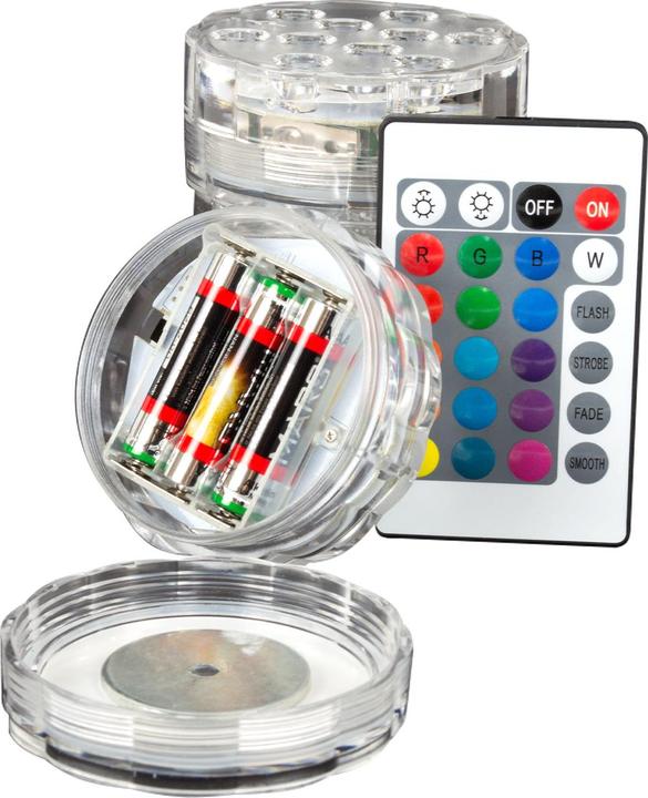 Produktbild Casativo 8er-Set Multicolor-LED-Unterwasserleuchten mit Fernbedienung, IP68