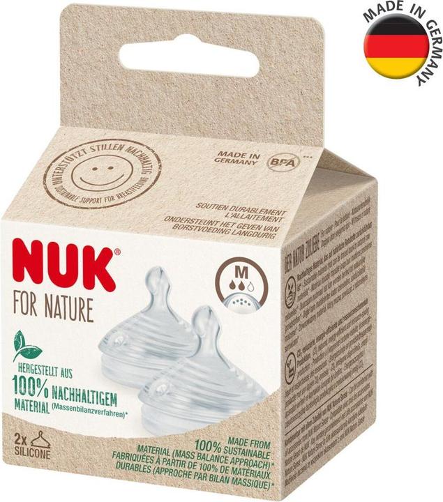 Produktbild NUK for Nature Trinksauger, brustähnlicher Trinksauger aus nachhaltigem Silikon, Grösse M, BPA frei
