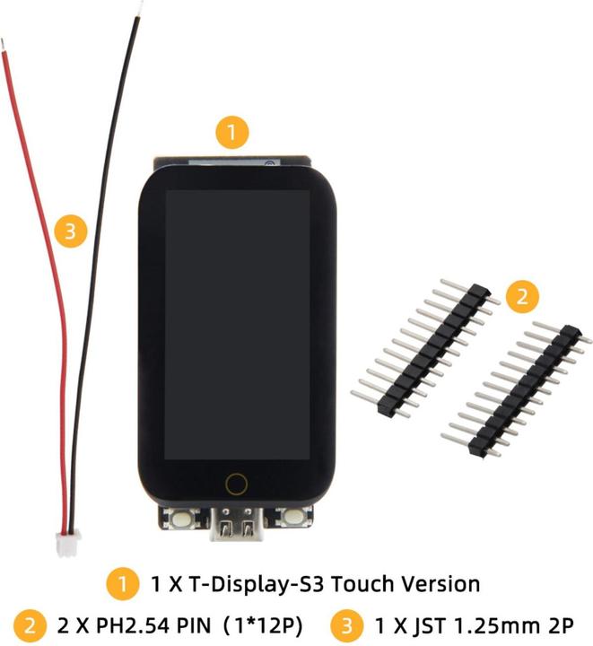 Produktbild Lilygo T-Display-S3 Touch ESP32-S3 mit 1.9Inch Touchdisplay