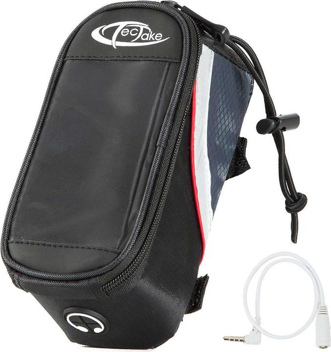 Actual product image tectake Bike bag with frame attachment for smartphones (1.30 l, Frame bag)