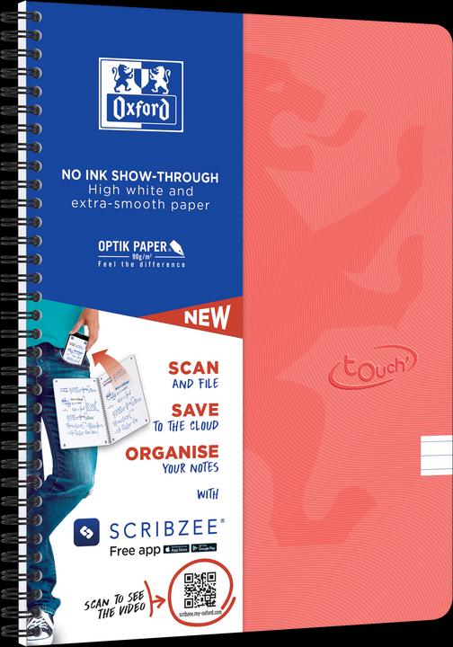 Immagine prodotto Oxford Quaderno a spirale Touch A4 foderato (A4, Righe)