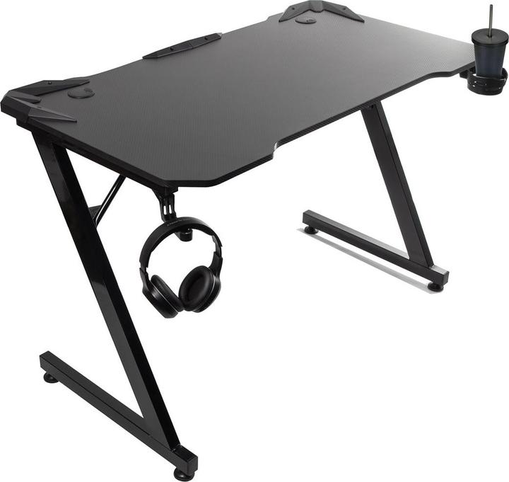 NanoRS Gaming-Schreibtisch schwarz gross 150kg max Höhe 750mm 110x60x1 5cm Becher- und Kopfhörerh