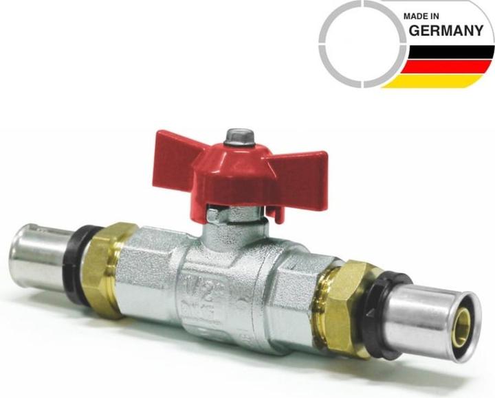 Produktbild Sanpro THPRESS Pressfitting Kugelhahn Flügelgriff (Heizung) mit TH-Kontur, Grösse 16x2 (Pressverbindung)