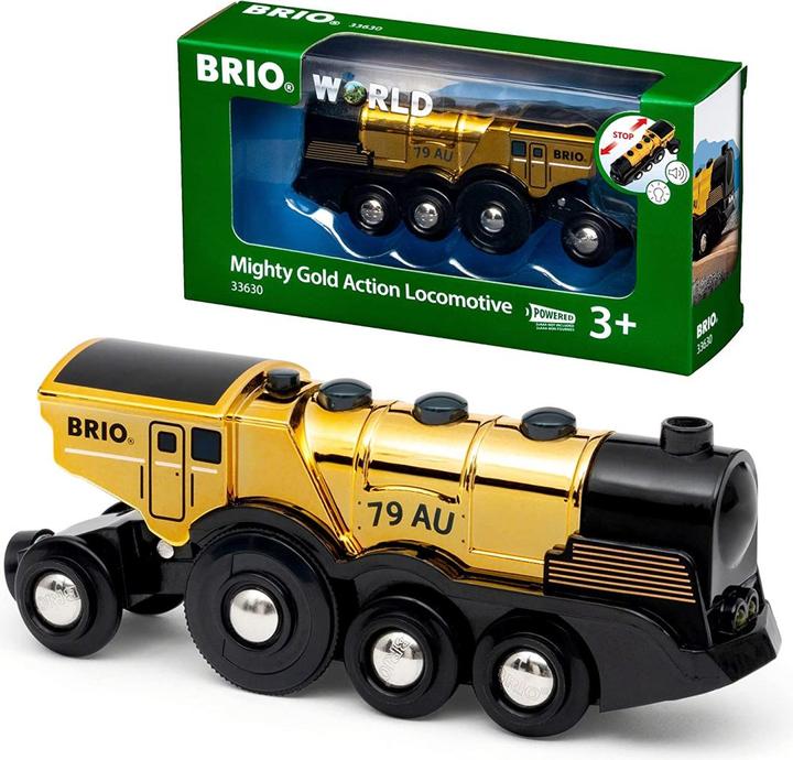 Actual product image Brio Golden battery locomotive