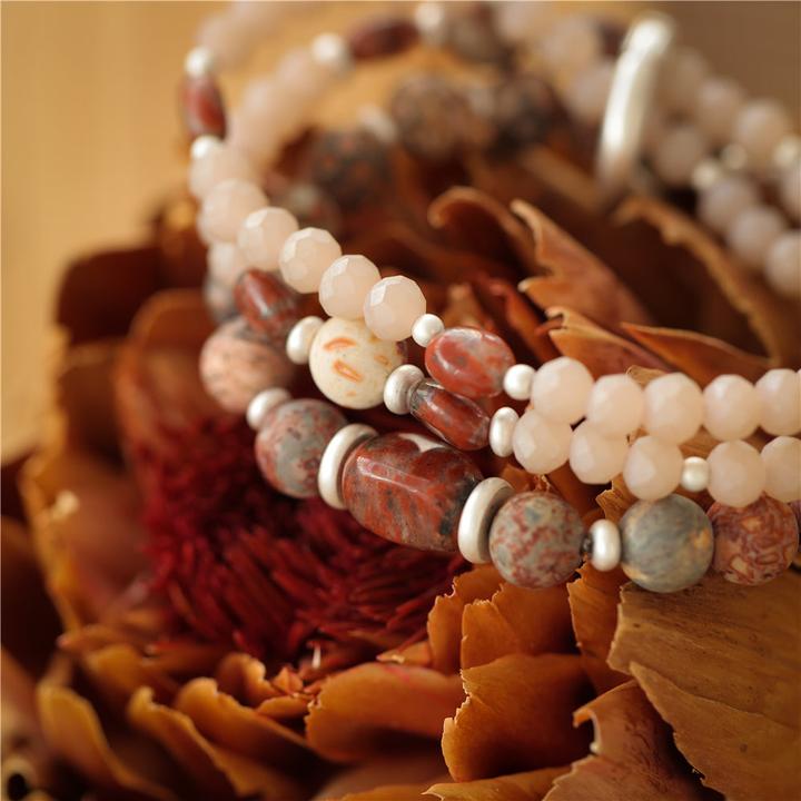 Actual product image Andreani Bracelet with genuine leopard jasper (80 cm)