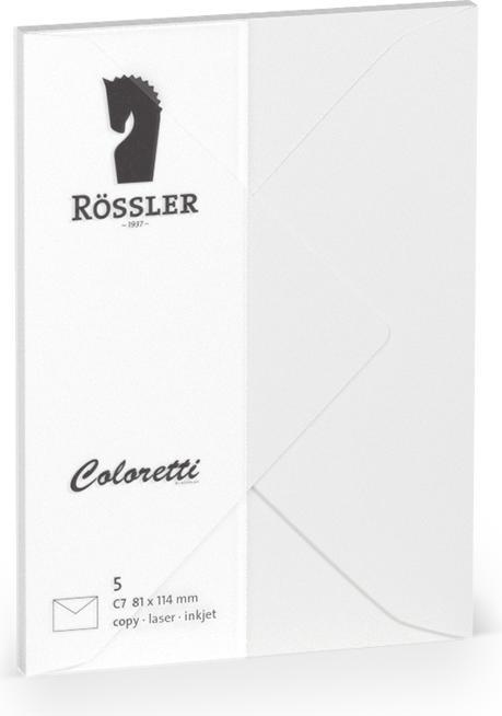 Image du produit Magni 220707509 - Coloretti Enveloppes, 80 g/m², DIN C7, blanc, 5 pièces (C7, 5 x)