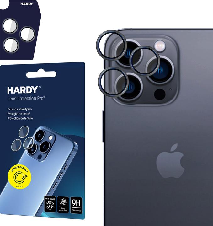 Actual product image 3MK HARDY Lens Protection Pro pro iPhone 13 Pro/13 Pro Max Graphite Gray (1 Piece, Apple iPhone 13 Pro Max, Apple iPhone 13 Pro)