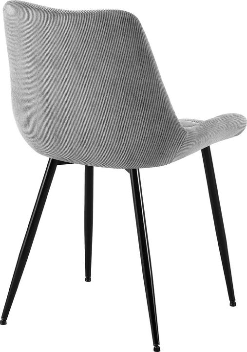 Image du produit CLP Chaise de salle à manger Sardna revêtement velours côtelé rembourré avec dossier