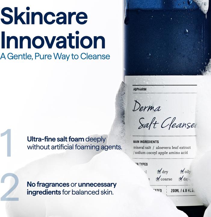 Actual product image Abpharm Derma Salt Cleanser (Cleansing Foam, 200 ml)