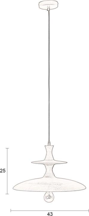 Image du produit Dutchbone Suspension Lampe Cath L Walnut (E27)