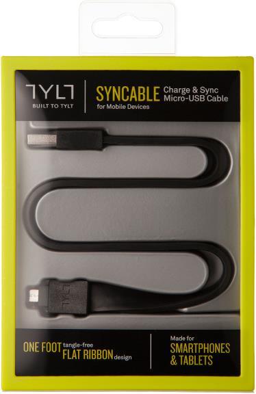Actual product image Tylt Syncable microUSB (0.30 m, USB 2.0)