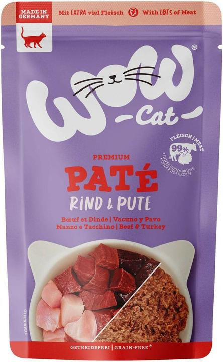 Produktbild WOW Adult, Paté, Rind & Truthahn, 125g (Adult, 1 Stk., 125 g)