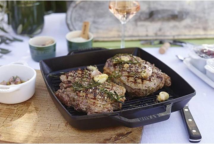 Actual product image Staub American grill pan square, black, 28x28 cm (28 cm, Grill pan, Cast iron)