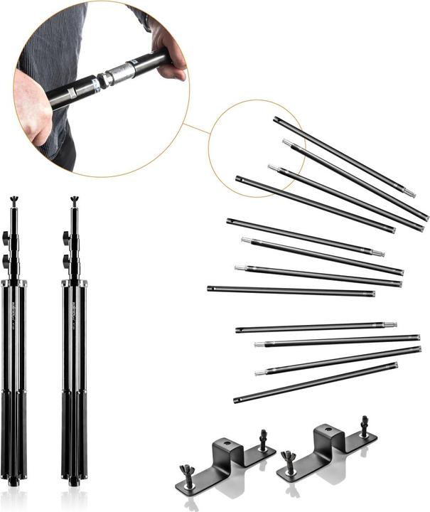 Produktbild Walimex 3-fach Hintergrundsystem + Tasche (290 cm, 250 cm)