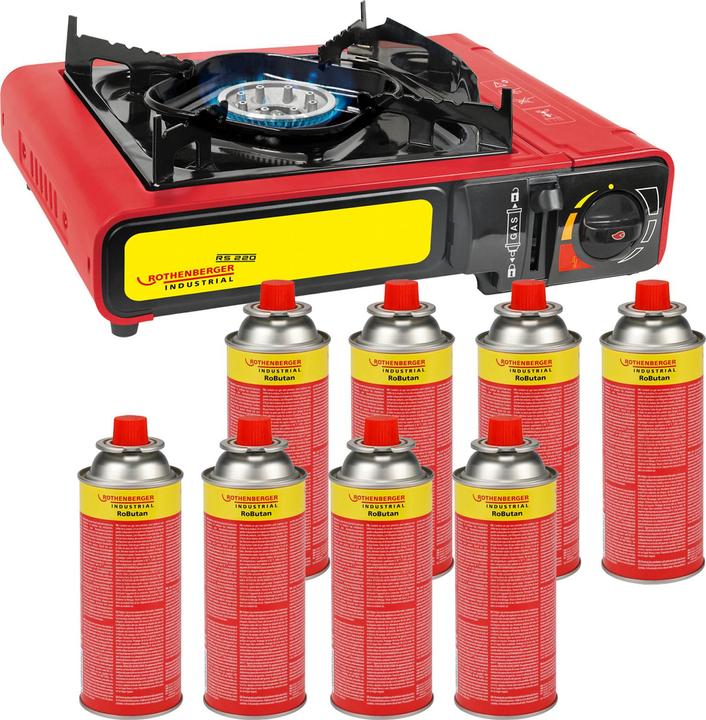 Produktbild Rothenberger kompakter Outdoor Gas-/ Gaskartuschen-/ CampingKocher Gourmet Gasherd