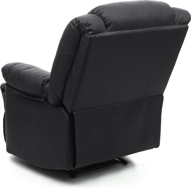 Produktbild Swisshandel24 Fernsehsessel, Relaxsessel Liege Sessel, Leder + Kunstleder 103x83x91cm - schwarz